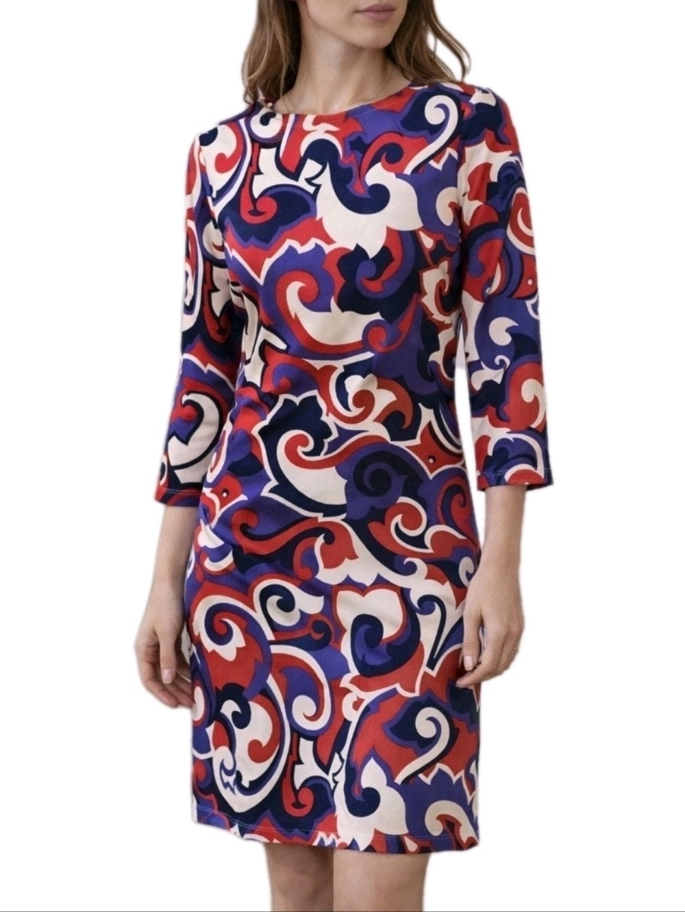 J McLaughlin Bainbridge Dress Womens M Catalyst Sunswirl Print Shift NWT